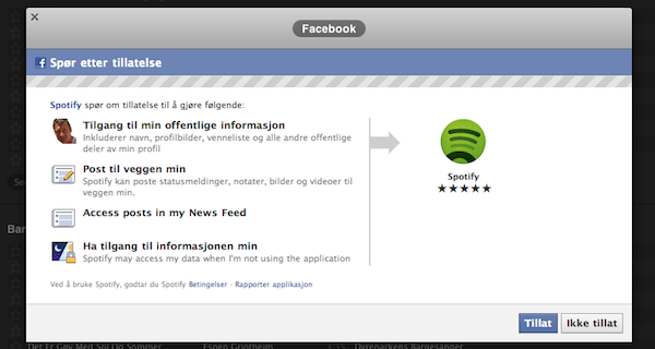 spotify login via facebook